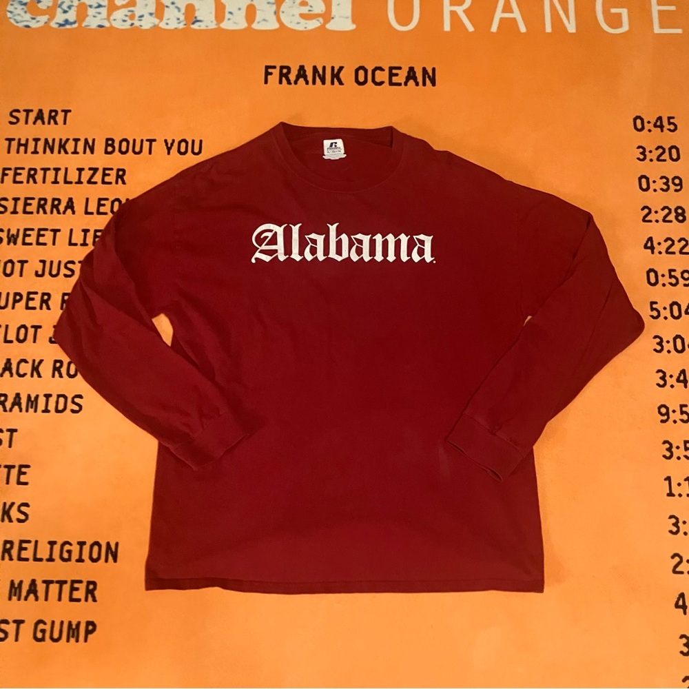 Russell Athletic Red Long Sleeve Tee